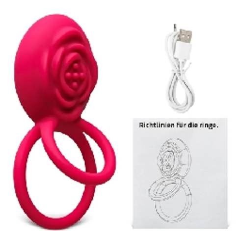 Magenta Vibrating Cock Ring with 10-Speed APP Control, Medical G